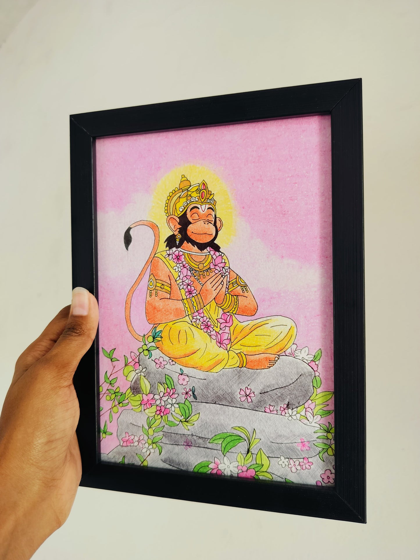 🔥 Hanuman Ji Art Piece – A5 💪