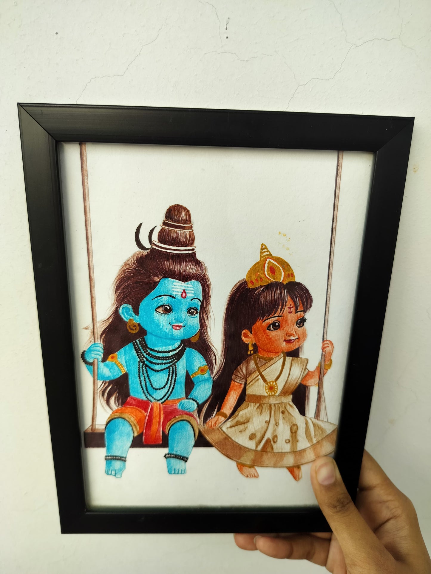 πΊ Shiv & Parvati Art Piece β A5 π±
